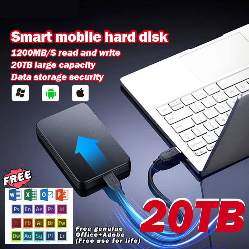 🔥🔥【Poslední den s 43% slevou】Přenosný pevný disk 20TB-Z
