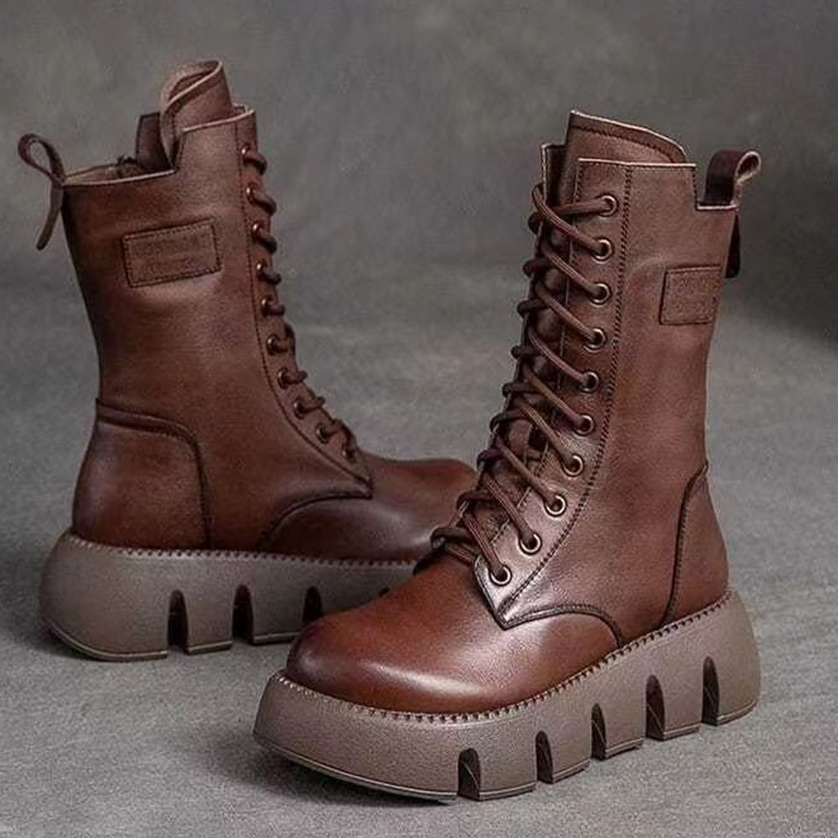 👢Oferta ograniczona: 42% zniżki 🔥【35-40】Nowe damskie wysokiej jakości, ręcznie robione, miękkie skórzane botki na jesień-zimę, martensy