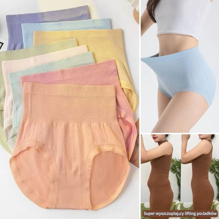 🔥【Compre 4 y llévese 4 gratis】🩲🔥Último día - Braguitas antibacterianas de cintura alta para controlar el vientre-E