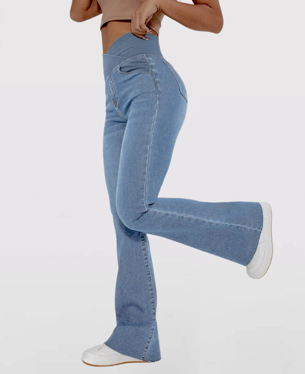 👖✨【Sleva 50 % na omezenou dobu】Horký hit – džíny s vysokým pasem, zeštíhlující a formující hýždě💖-Z