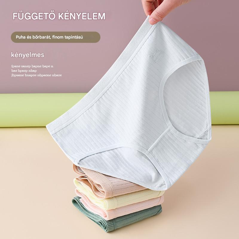 💓(14 db) Utolsó nap 50% kedvezménnyel-- Női egyszerű és fejlett antibakteriális fehérnemű magas derékkal, 35-90kg súlyú nők számára-U