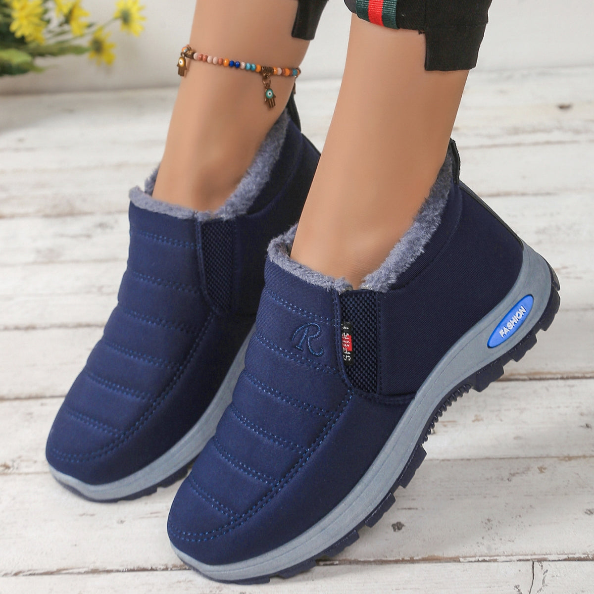 🔥【35-48】Unisex téli csizma plüss béléssel - meleg, kényelmes és csúszásmentes hideg időjárásra._4121262-U