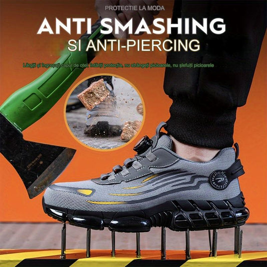 🛡️🔥 Bezpečnostná obuv s oceľovou špičkou – protišmyková, odolná proti nárazom a prepichnutiu-K