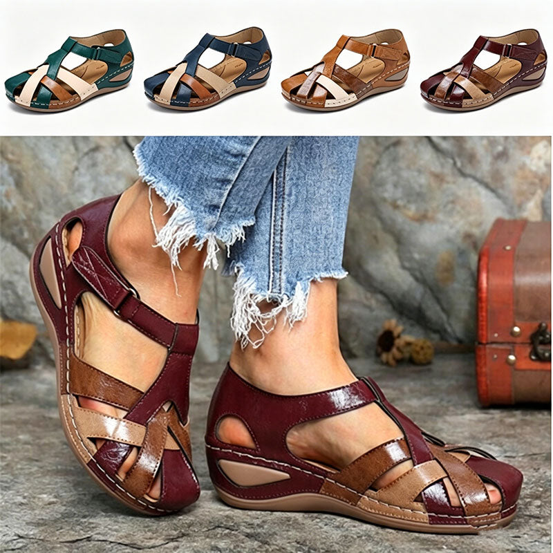 ✨🩰【Promoción de temporada】【35-43】Sandalias romanas cómodas de piel suave para mujer-E