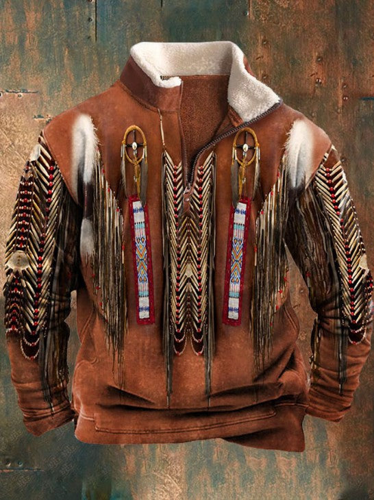 👕【S-4XL】Pánský módní teplý svetr s dlouhým rukávem a 3D potiskem na podzim/zimu 2025